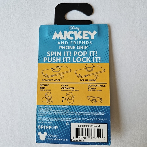 SpinPop Phone Grip & Stand - PEACE! MINNIE MOUSE (DISNEY) - Picture 3 of 4